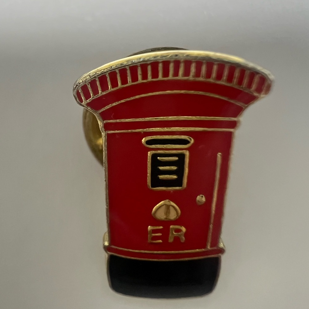 British red letterbox postal box lapel pin Tie Tack Mens Tie Pin Royal Mail 3lot